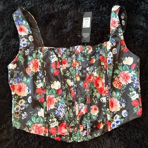 Super Cute Floral Summer Crop Corset